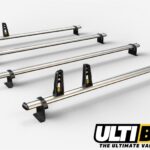 4 Bar Heavy Duty Roof Bars For The VW Volkswagen T5/T6 Transporter Van Low Roof