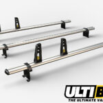 3 Heavy Duty Aluminium Roof Bars For The IVECO PRE 2014 Medium H2 and Hi Roof H3 Van