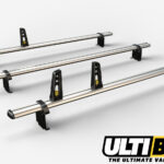 4 Bar Heavy Duty Roof Bars For The High Roof Vauxhall Vivaro Pre Sept 2014 Van