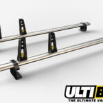 VW Caddy SWB Van Two Bar Heavy Duty Aluminium Roof Bars 2004-2020
