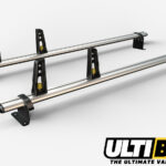 2 Bar Heavy Duty Aluminium Roof Bars For The Ex Lwb Mercedes Vito 2004 -2014