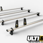 4 Bar Heavy Duty Aluminium Roof Bars for the 2014-On Transit High Roof