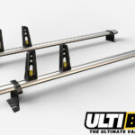 2 Reinforced Aluminium Roof Bars L1 SWB Vx Vivaro June 2019 On / Fiat Scudo 2022-On
