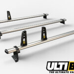 3 Reinforced Aluminium Roof Bars L1 SWB Vx Vivaro 2019-On /  Fiat Scudo 2022-On